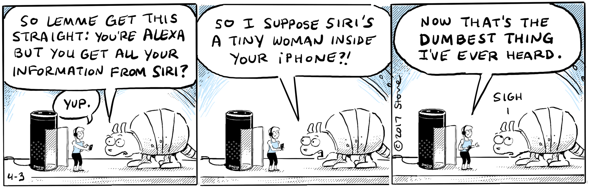 Dijon the Armadillo discovers his virtual assistant is not everything it seems. (Part 4)