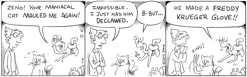 Zeno brings a half-dead cat to the lab. (Part 3)